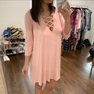 Criss cross vneck dress